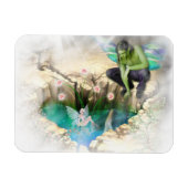 Faerie in Elven Pond Vignette Magneet (Horizontaal)