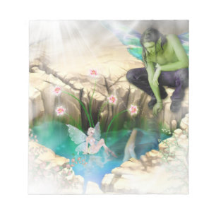 Faerie in Elven Pond Vignette Notitieblok