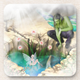 Faerie in Elven Pond Vignette Onderzetter