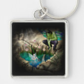 Faerie in Elven Pond Vignette Sleutelhanger (Voorkant)