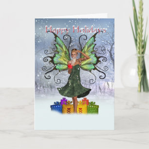 Faerie-kerstkaart -  Fairy Sprinking Gi Feestdagen Kaart