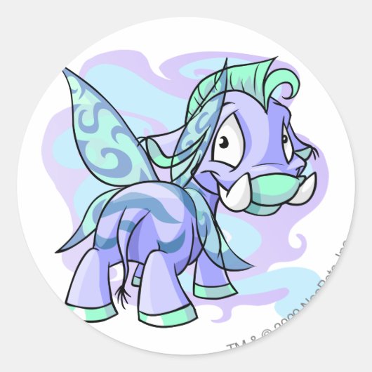 Faerie Moehog Ronde Sticker (Voorkant)