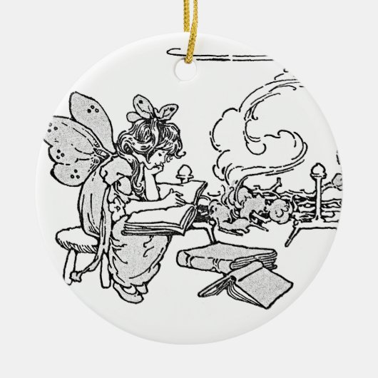 Faerie-Ornament lezen Keramisch Ornament (Voorkant)