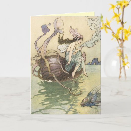  Faerie-Wenskaart Kaart (Gele Bloem)