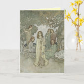  Faerie-Wenskaart Kaart (Gele Bloem)