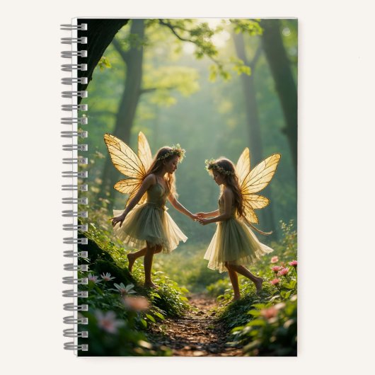 Faeries bij Play in the Forest Notitieboek (Voorkant)