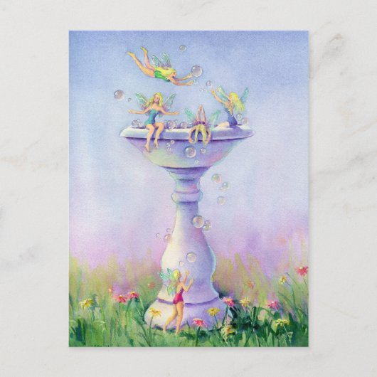 FAERIES BUBBLE BATH by SHARON SHARPE Briefkaart (Voorkant)