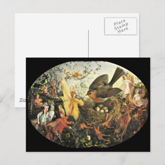 Faeries en Robin's Nest Briefkaart (Voorkant / Achterkant)