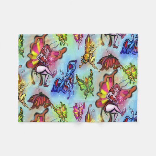 Faeries Fleece Blanket Deken (Voorkant (Horizontaal))