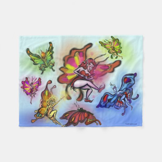 Faeries Fleece Blanket Deken (Voorkant (Horizontaal))