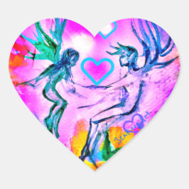 FAERIES PINK HART STICKER