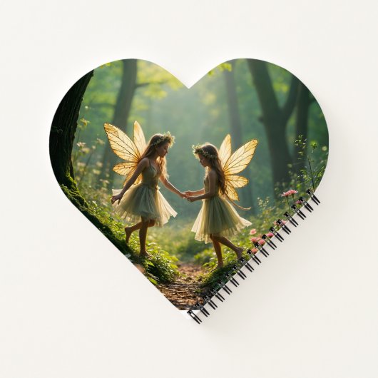 Faeries spelen in het bos Notitieboek (Achterkant)