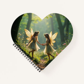 Faeries spelen in het bos Notitieboek