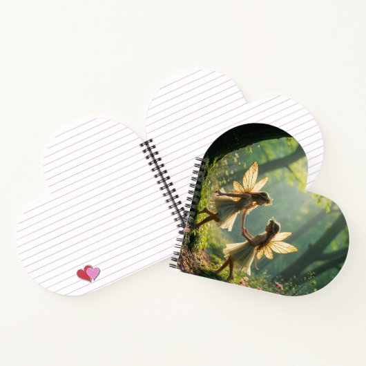 Faeries spelen in het bos Notitieboek (Binnen)