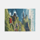 Faeröer Denemarken Reiskunst Vintage Fleece Deken (Voorkant (Horizontaal))