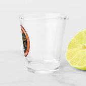 Faeröer Denemarken Reizen Art Badge Shot Glas (Rechts)