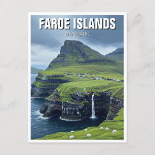 Faeröer Denemarken Reizen Briefkaart