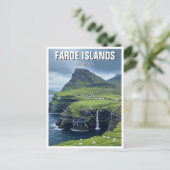 Faeröer Denemarken Reizen Briefkaart (Staand voorkant)