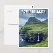 Faeröer Denemarken Reizen Briefkaart (Voorkant / Achterkant)
