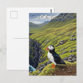 Faeröer Denemarken Reizen Briefkaart (Voorkant / Achterkant)