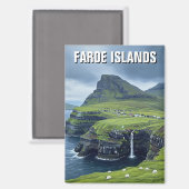 Faeröer Denemarken Reizen Magneet (Voorkant / Achterkant)