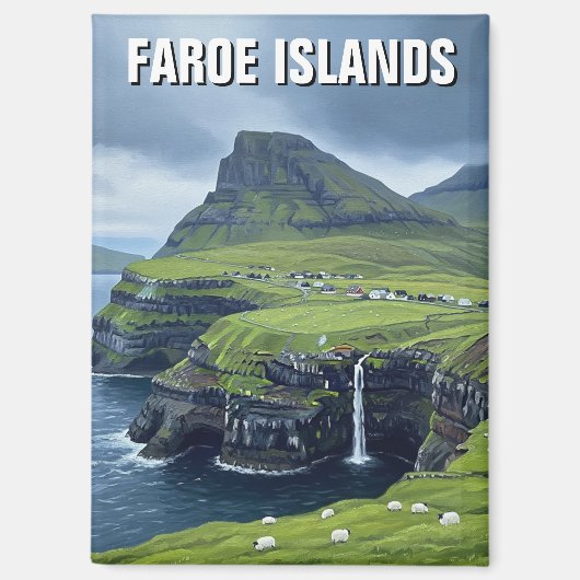 Faeröer Denemarken Reizen Magneet (Voorkant)