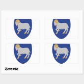 Faeröer (Denemarken) Wapen Rechthoekige Sticker (Vel)