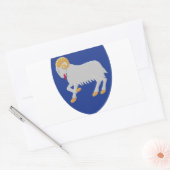 Faeröer (Denemarken) Wapen Rechthoekige Sticker (Envelop)