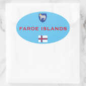 Faeröer euro-stijl ovale ticker sticker (Tas)