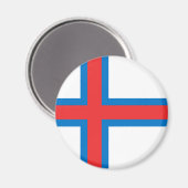 Faeröer Flag Magnet (Voorkant / Achterkant)