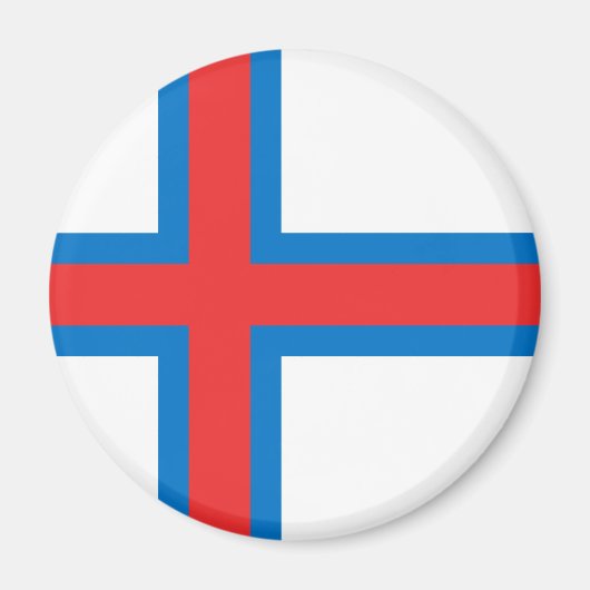 Faeröer Flag Magnet (Voorkant)
