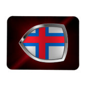 Faeröer Metallic Emblem Magneet (Horizontaal)