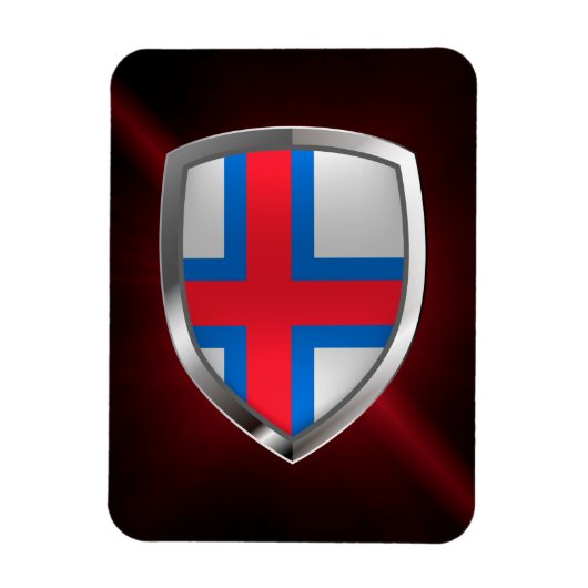 Faeröer Metallic Emblem Magneet (Verticaal)