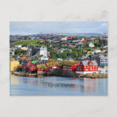 Faeröer, panoramisch uitzicht van Torshavn Briefkaart (Voorkant)