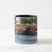 Faeröer, panoramisch uitzicht van Torshavn Mok (Midden)