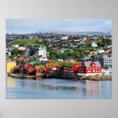 Faeröer, panoramisch uitzicht van Torshavn Poster (Voorkant)