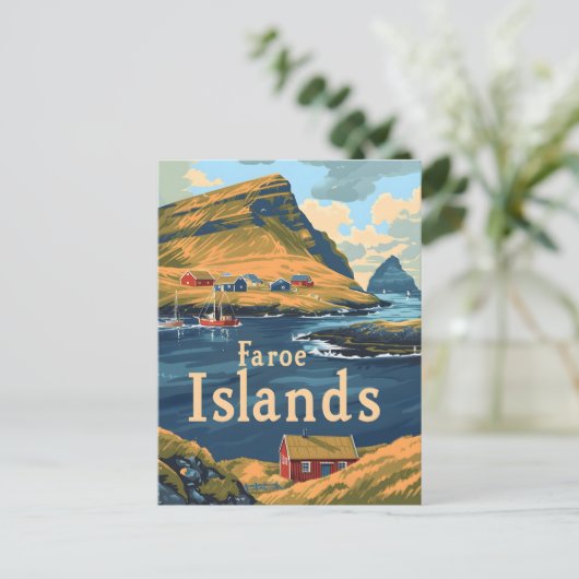 Faeröer Reizen Briefkaart (Staand voorkant)