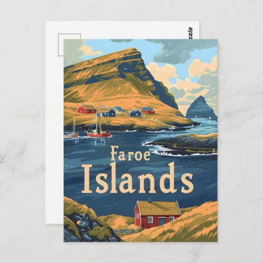 Faeröer Reizen Briefkaart (Voorkant / Achterkant)