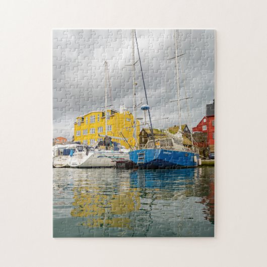 Faeröer | Tórshavn Harbour Legpuzzel (Verticaal)
