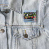 Faeröer (Torshavn) Vierkante Button 5,1 Cm (In situ)