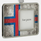 Faeröer Verzilverd Omlijst Ornament (Rechts)