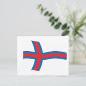 Faeröer Vlag Ansichtkaart Briefkaart (Staand voorkant)