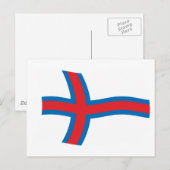 Faeröer Vlag Ansichtkaart Briefkaart (Voorkant / Achterkant)