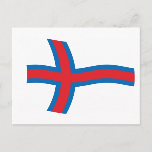 Faeröer Vlag Ansichtkaart Briefkaart (Voorkant)
