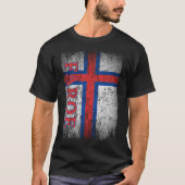 Faeröer Vlag Gift Vrouwen Mannen Kinderen Faeröer  T-shirt (Voorkant)