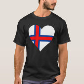 Faeröer Vlag Hart Faeröer Liefde Faeröer T-shirt (Voorkant)