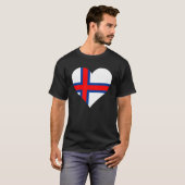 Faeröer Vlag Hart Faeröer Liefde Faeröer T-shirt (Voorkant volledig)