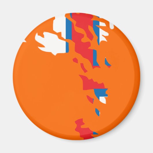 Faeröer vlag kaart magneet (Voorkant)