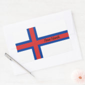 Faeröer vlag  rechthoekige sticker (Envelop)