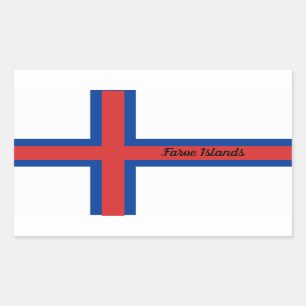 Faeröer vlag  rechthoekige sticker